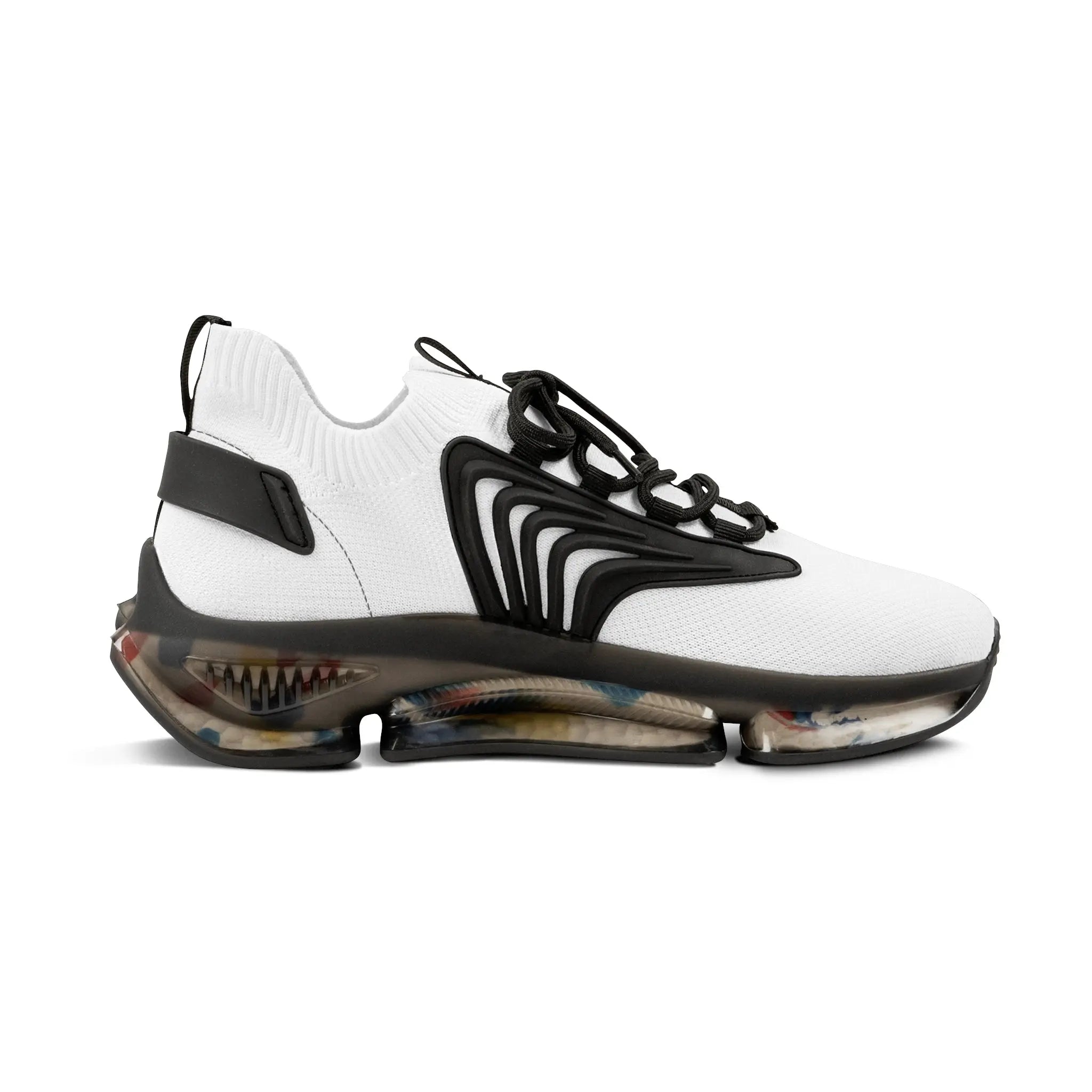 DeadBolt Running White Knit Mesh Athletic Shoes Printify