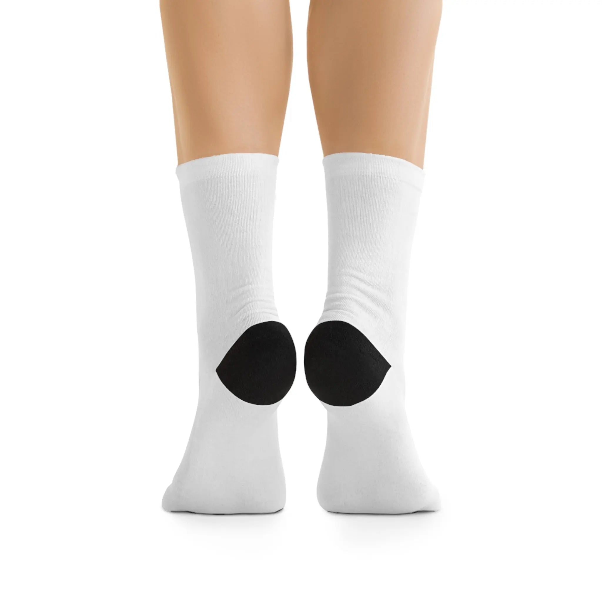 Deadbolt White Poly Socks Printify