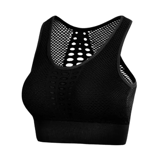 Women Sports Bra Sexy Brathable Mesh Sports Top Deadbolt Apparel & Gifts Co.