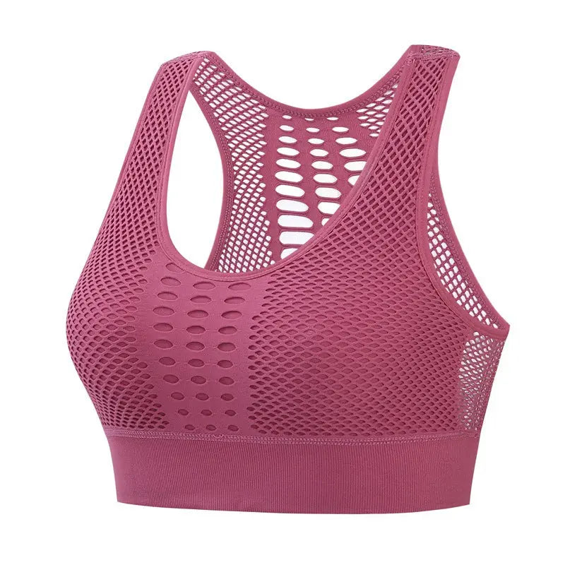 Women Sports Bra Sexy Brathable Mesh Sports Top Deadbolt Apparel & Gifts Co.